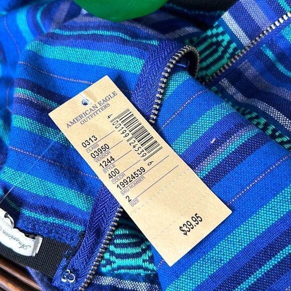 NWT American Eagle Vintage Boho Y2K Hippie Mini Skirt Size 2 Cotton - Picture 6 of 7